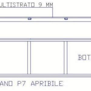 PIANO DI LAVORO ALLUMINIO P/TRABATTELLO ACCIAIO P7 "STP" ML. 6.26